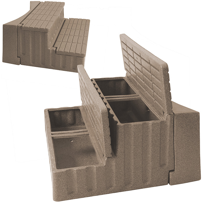 Cobblestone Storage Steps with Adapter