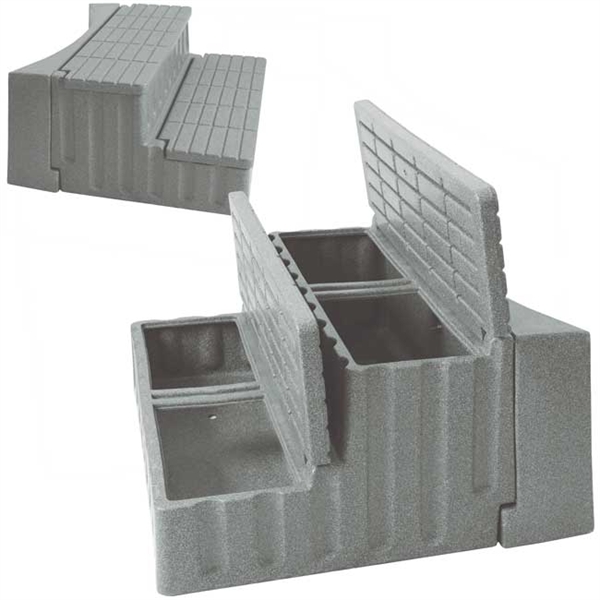 Grey Granite Storage Steps with Adapter